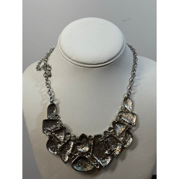 Matching Necklace Earrings Set Turquoise Yellow Stone Statement Silver Closure - Picture 7 of 9